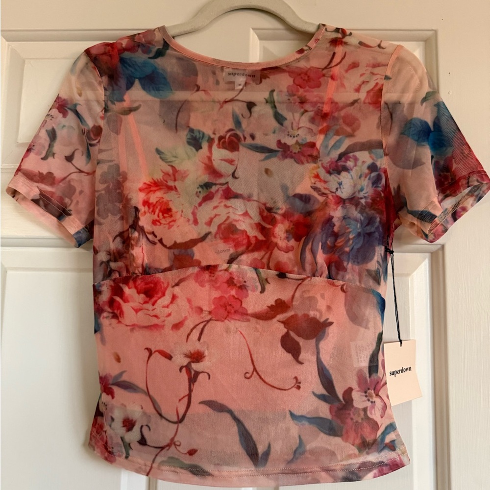 Superdown Simona Sheer Top
